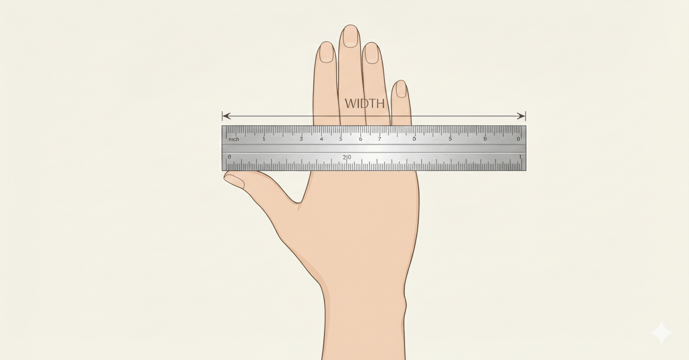 Measure hand width for bangle